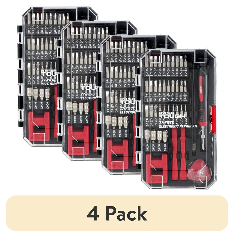 4 Pack 77PC Precision Screwdriver Set Magnetic Bit Kit with Case Tool0