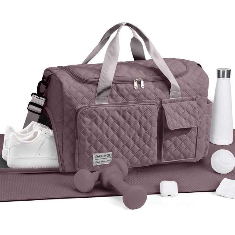 Travel Duffle Bag for Women Men Weekender Overnight Bags Carry on Gym Bag with W1