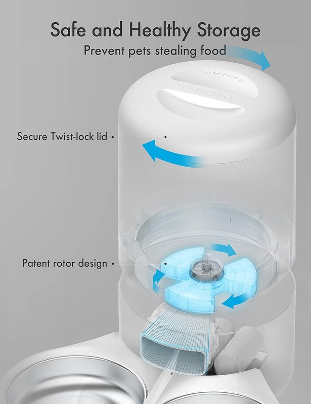 Automatic Cat Feeder, Timed Pet Food Dispenser for Cats Dogs, 6 Meal Daily White2