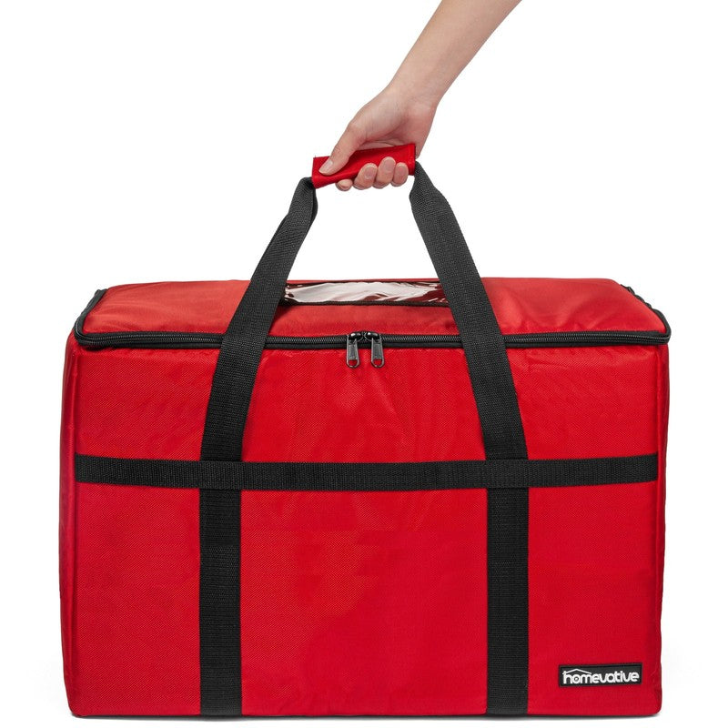 Thermal Insulated XL Food Delivery Bag, Red2