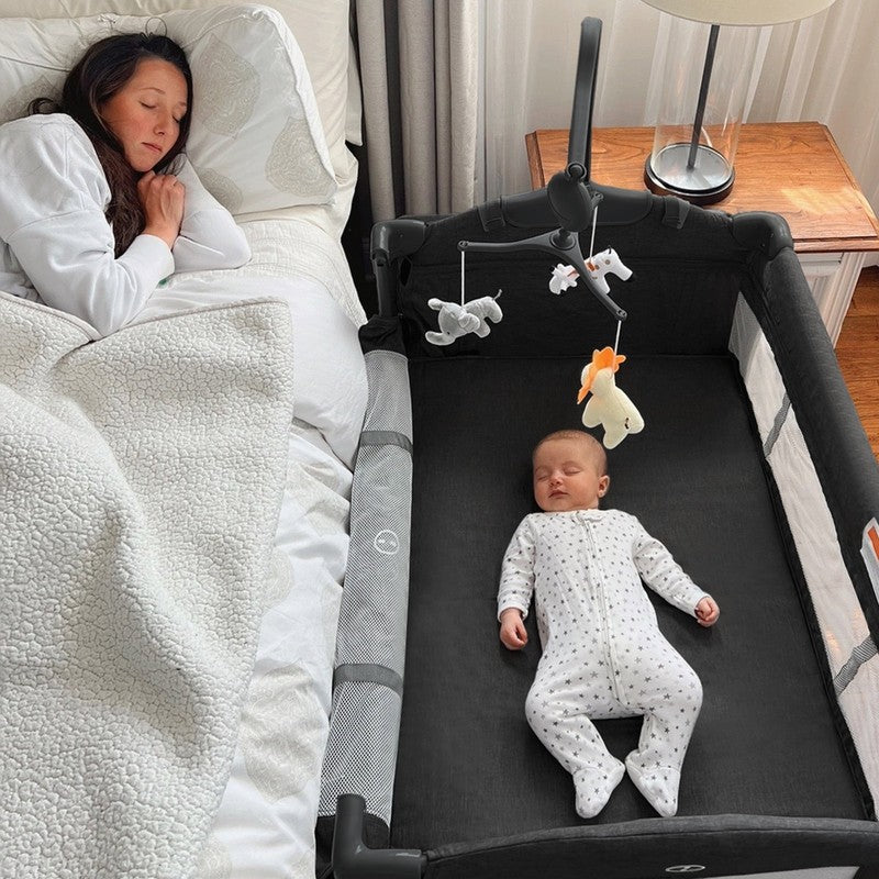 5 in 1 Portable Playard & Bassinet Bedside Sleeper Newborn Toddler Black5