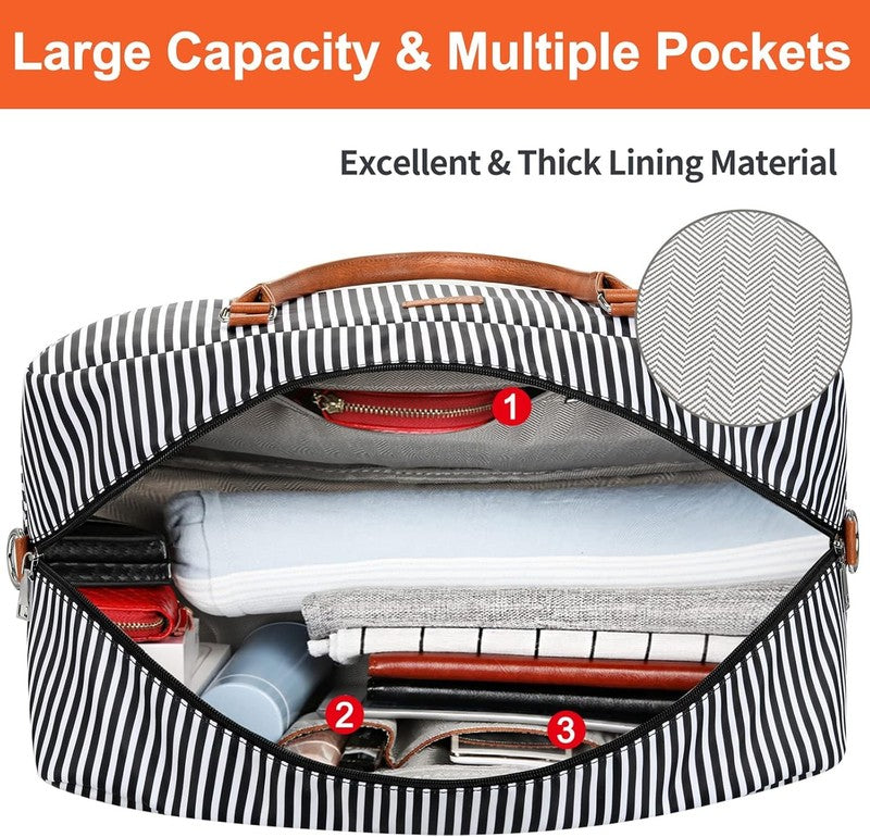 21in Weekender Duffle Bag Women 3Pc Set Carry On Travel Shoe Compartment6