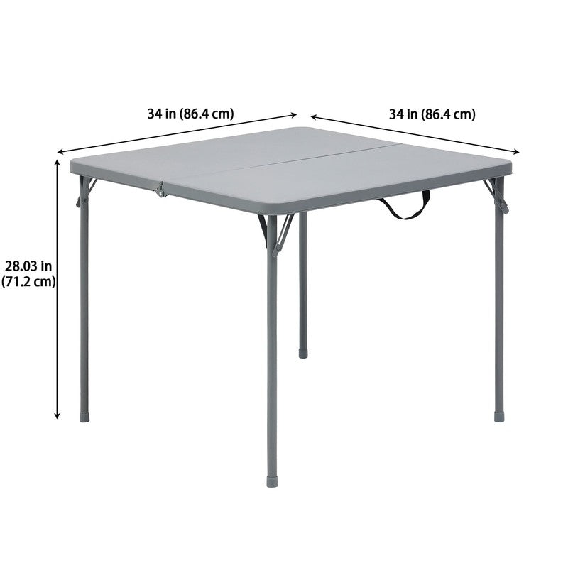 34" Square Resin Fold-In-Half Table, Gray2