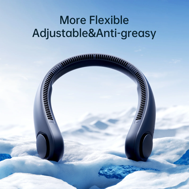 Portable Neck Fan Bladeless Rechargeable Wearable 5 Speed 16H Blue4