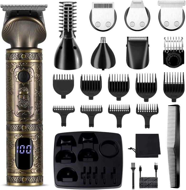 7-in-1 Beard Trimmer Kit for Men - Cordless T-Blade Hair Clipper & Grooming Set0