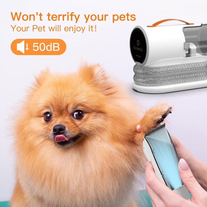 Dog Grooming Vacuum Kit 12000Pa Pet Hair Shedding Trimmer Quiet 2L PG1003