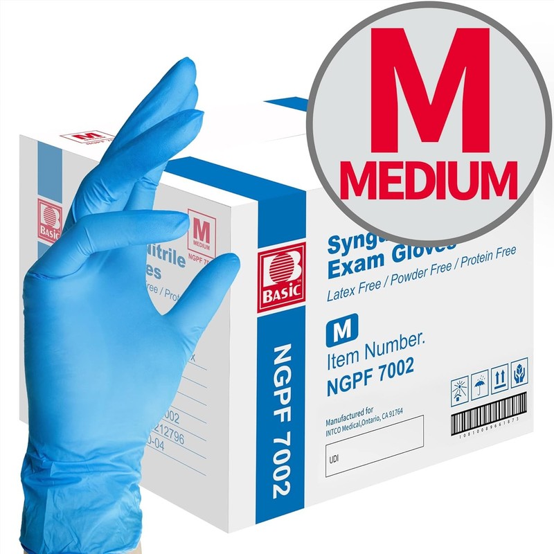 Blue Nitrile Exam Gloves - Latex-Free, Powder-Free, Food-Safe, 1000 Pcs6