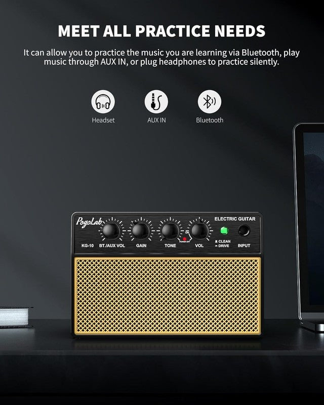 10W Mini Guitar Amp Rechargeable Bluetooth Electric Practice Amplifier4