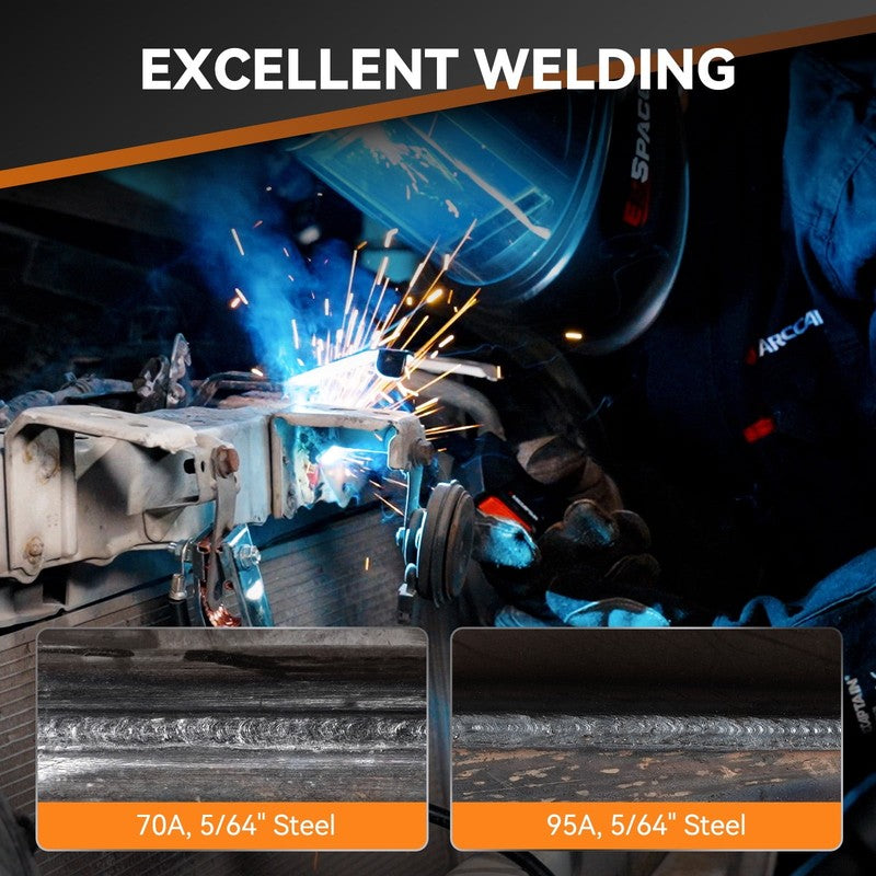 MIG Welder, 130A 3-In-1 Welding Machine Flux Core Mig/Lift TIG/MMA Welder Equipm2