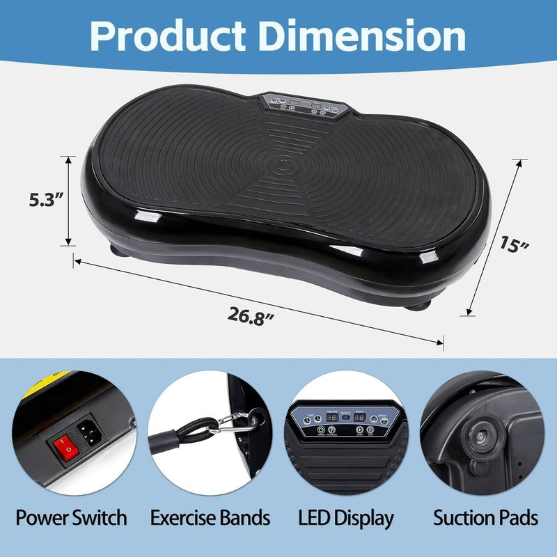 Pro Vibration Plate Machine 99 Levels Whole Body Workout Bands Bluetooth4