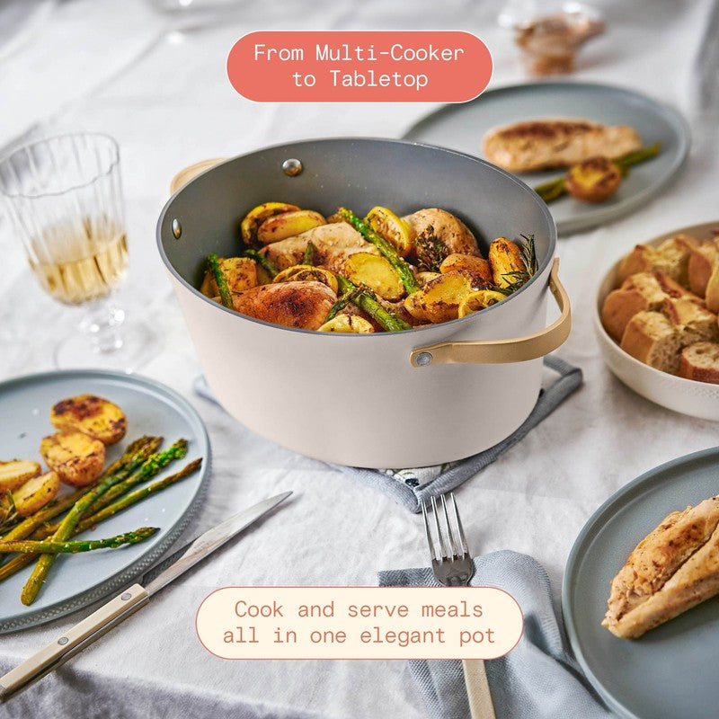 10 in 1, 6 Qt Electric Multi Cooker, Porcini Taupe by Drew Barrymore5