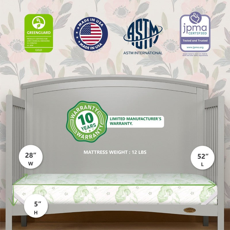 Twilight Spring Crib and Toddler Bed Mattress, Green3