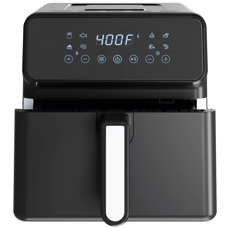 Black 6QT 12-in-1 Air Fryer Roast Reheat Dehydrate Bake Steam 400F10