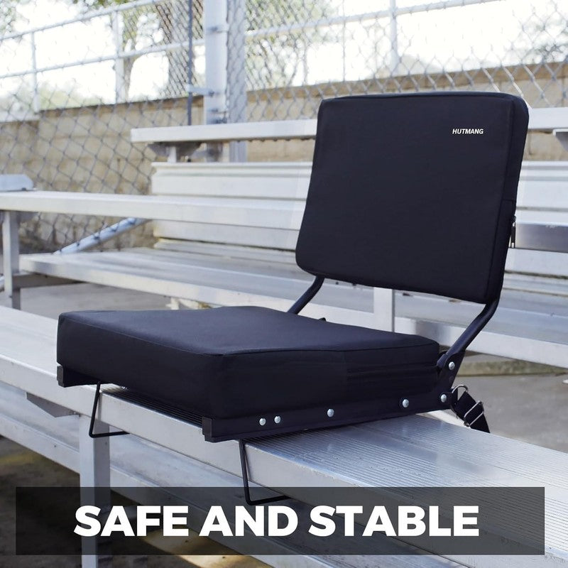 Stadium Seat Chair w/ Back Support Padded Foldable 330lbs Portable Black6