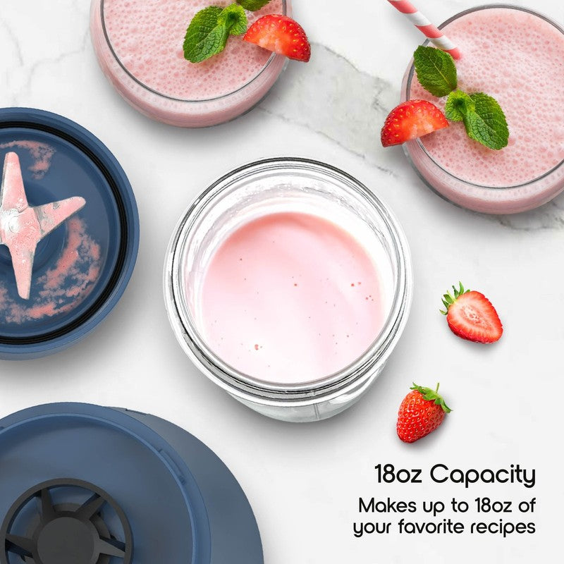 300W Mini Smoothie Blender – 18oz Personal Countertop Blender for Smoothies & Sh5