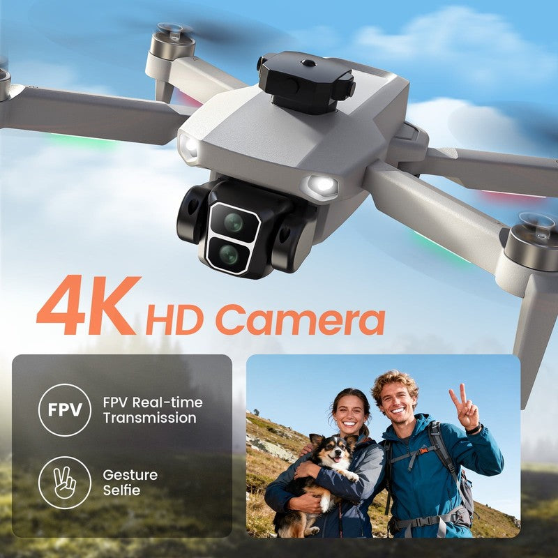 L106 GPS 4K UHD Foldable Drone Brushless RC Quadcopter 2 Batteries White7