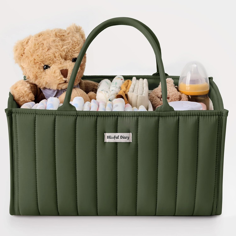 Baby Diaper Caddy Organizer Storage Basket Newborn Essentials Green9