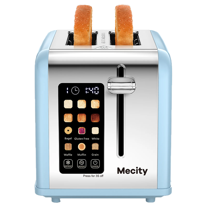 2 Slice Touchscreen Toaster, Stainless Steel, Countdown Timer, 6 Shade Settings,0