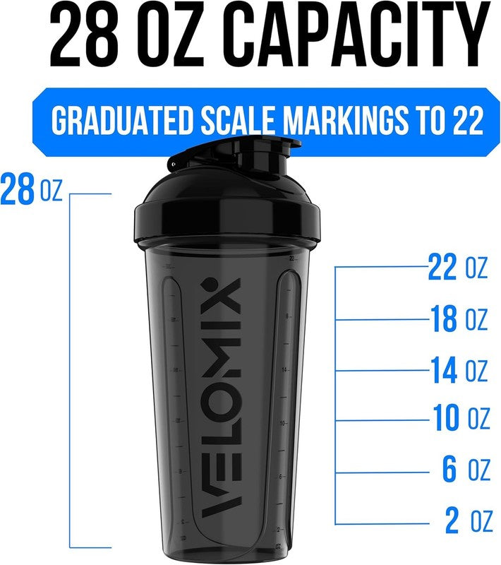 -2 Pack- 28 Oz Protein Shaker Bottles for Protein Mixes - 2X Wire Whisk | Leak P3