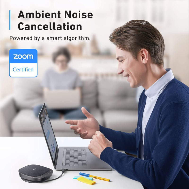 Powerconf S330 USB Speakerphone, Conference Microphone for Home Office, Smart Vo1