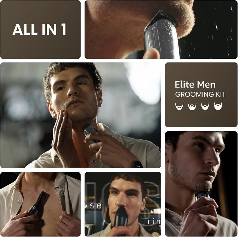16-in-1 Electric Beard Trimmer for Men - Cordless Hair Clippers, Silver1