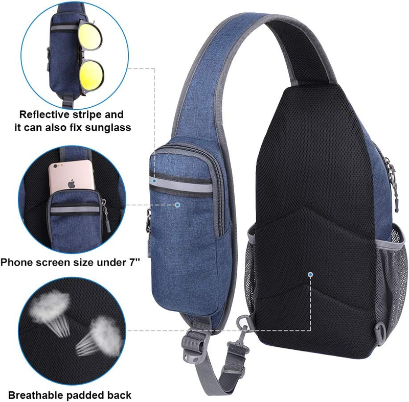 Crossbody Sling Backpack Travel Hiking Chest Bag Daypack Unisex2