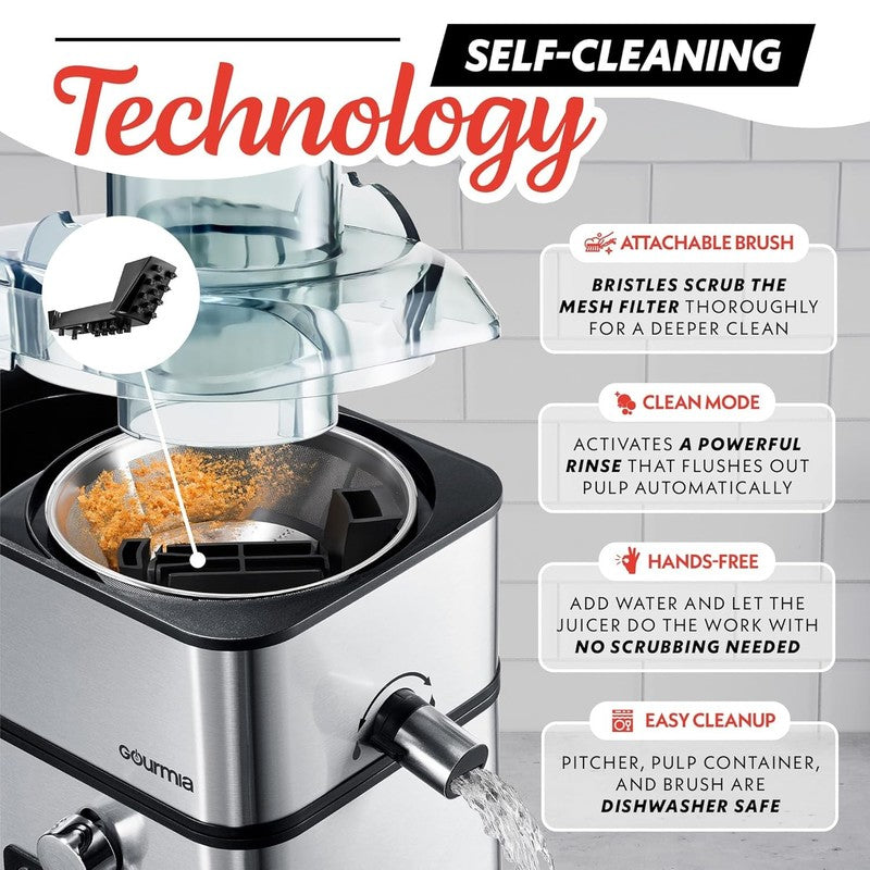 6 Speed Digital Juicer Wide Chute Pulse Self Clean 36oz Pitcher Stainless3