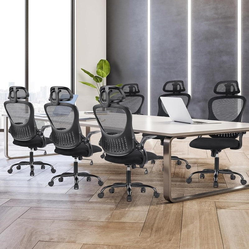 Ergonomic High-Back Mesh Office Chair with Adjustable Headrest & Lumbar Support6
