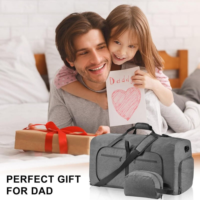 Duffle Bag Shoes Compartment Foldable Travel Waterproof Adjustable Strap Men5