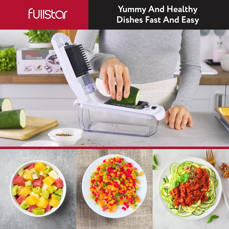 Vegetable Chopper and Spiralizer - Food Chopper with Container - White6