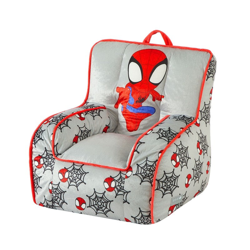 Spiderman 18" Toddler Square Beanbag Chair, Grey2