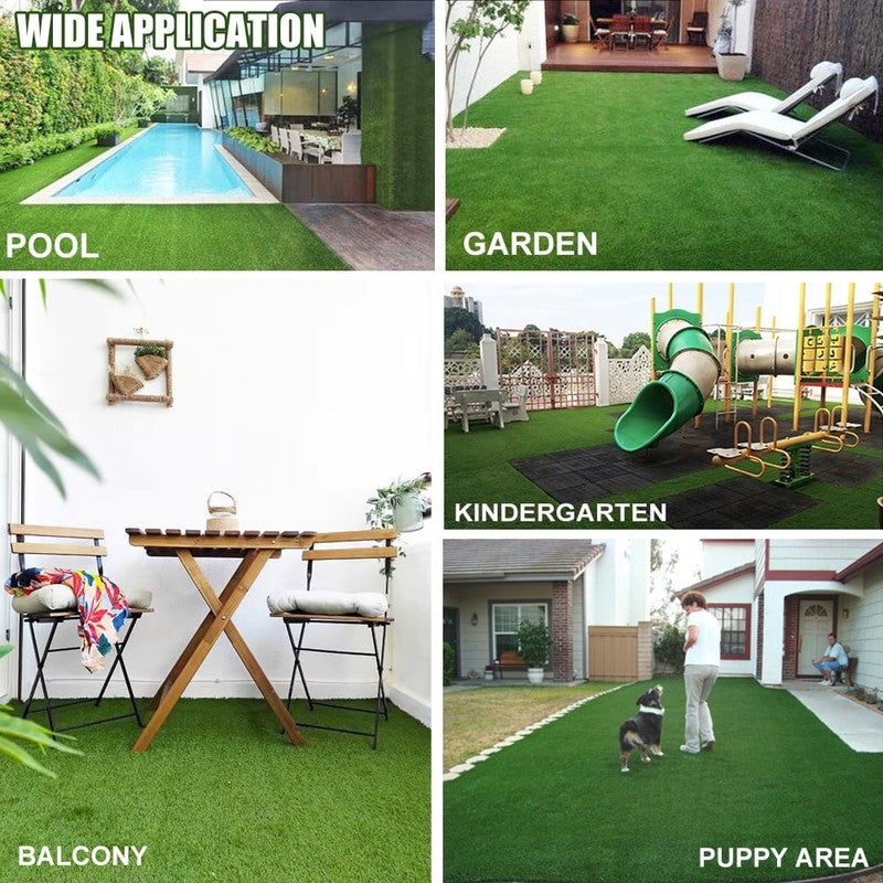 Artificial Grass Turf 5’X10’ , 0.4" Pile Height Indoor Outdoor Synthetic Grass M6