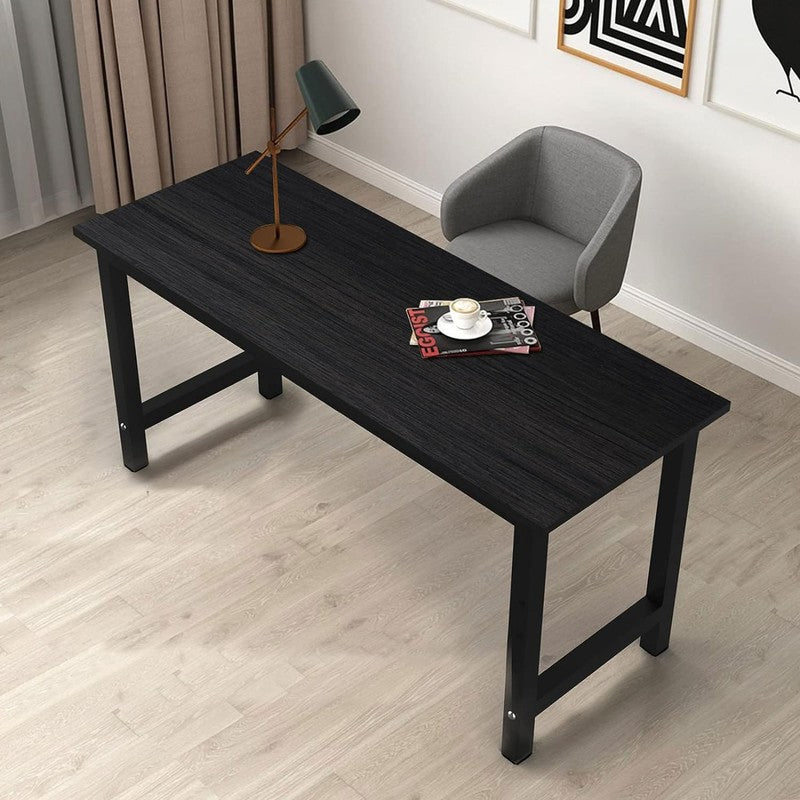 63'' Modern Computer Desk Large Office Writing Desk Home Office Black Metal7