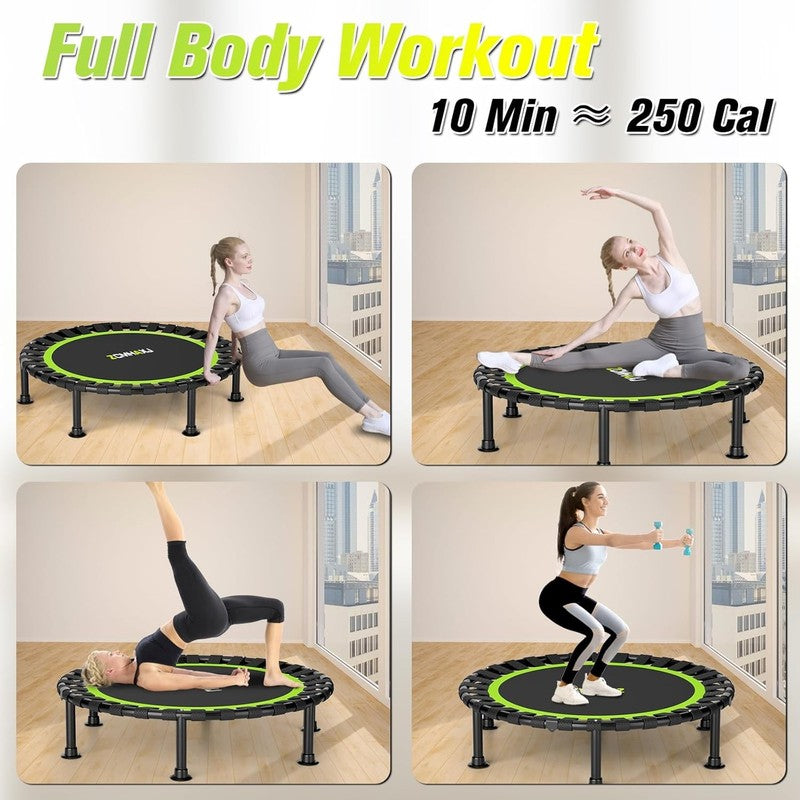 Foldable Mini Trampoline for Kids & Adults - 440Lbs Capacity Indoor Fitness6