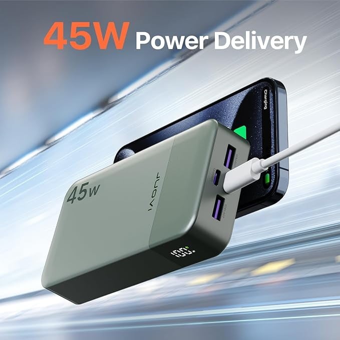20000mAh 45W Power Bank – Portable External Battery Backup for Laptop Green1