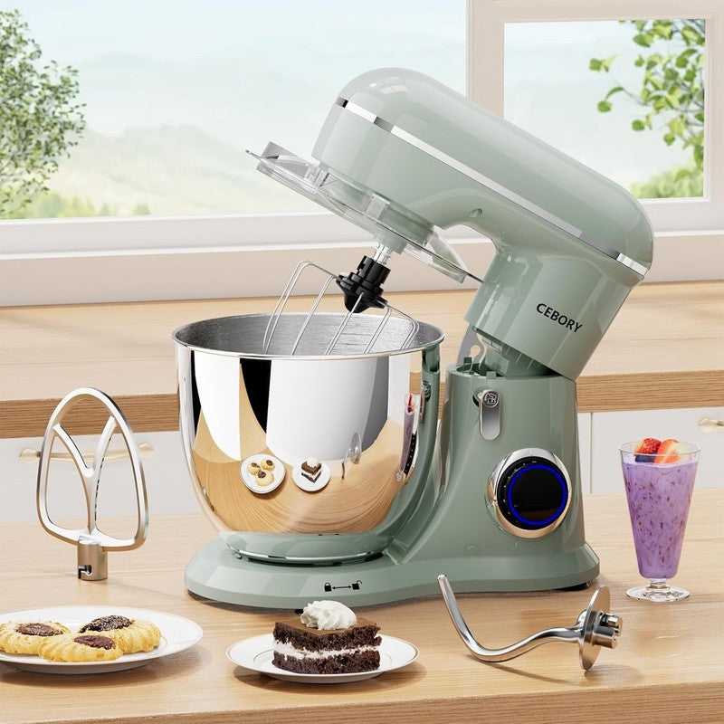 3-in-1 Stand Mixer 6.5QT 660W 10-Speed w/ Dough Hook Whisk Beater4