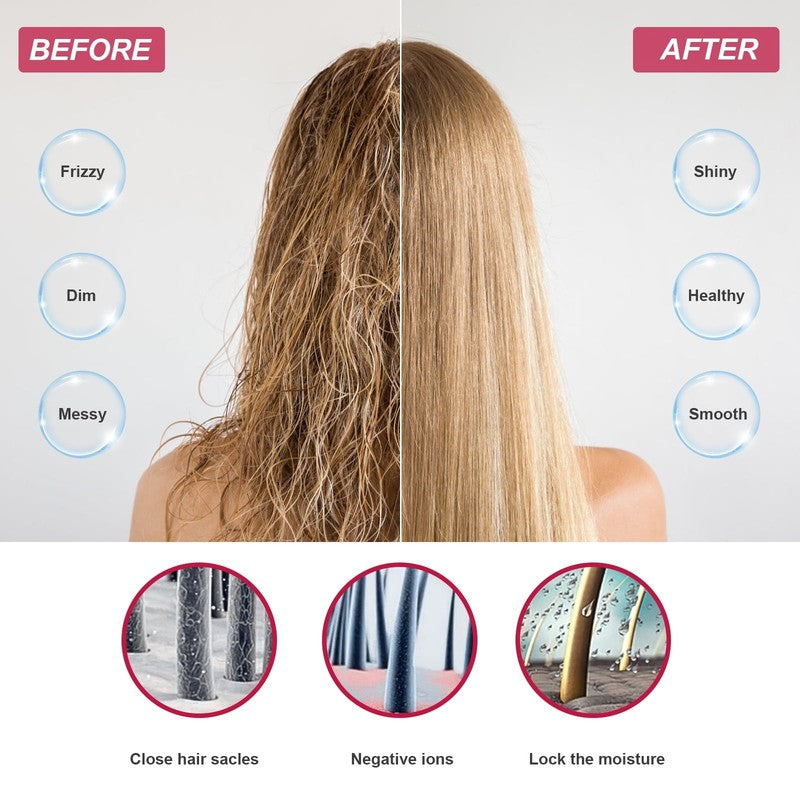 4 in 1 Hair Dryer Brush Negative Ion Anti-Frizz Ceramic Titanium Hot Air Brush4