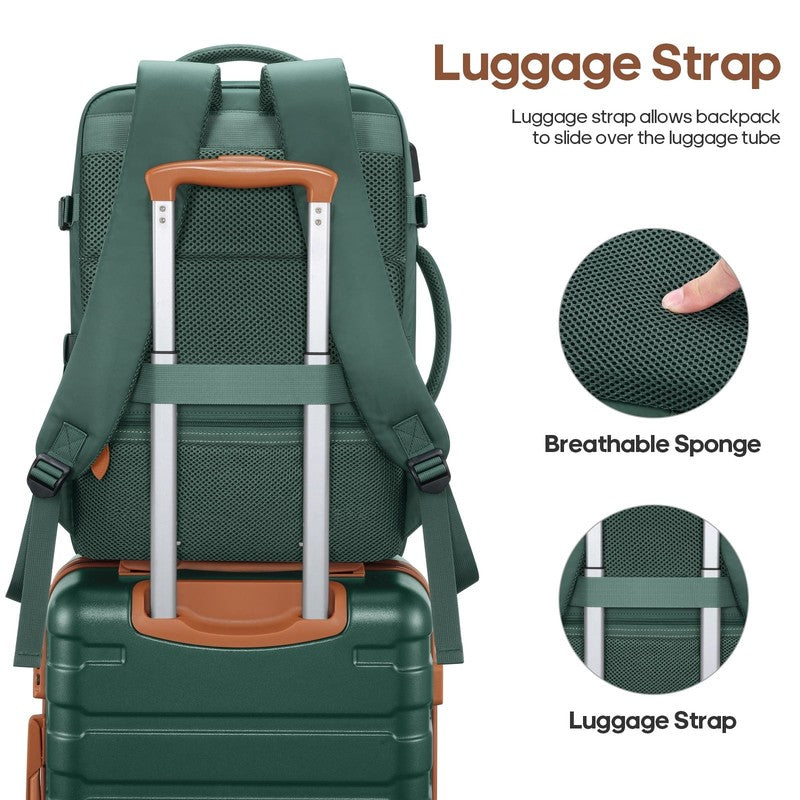 Carry on Luggage Set 3 Piece Hard Shell Luggage Sets with YKK Zipper Spinner Whe5