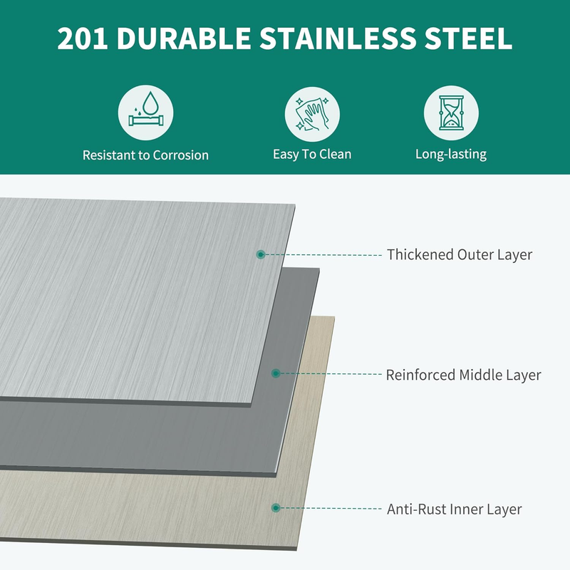 Stainless Steel Work Table 30x24 w/ Wheels 3 Shelf Prep Table5