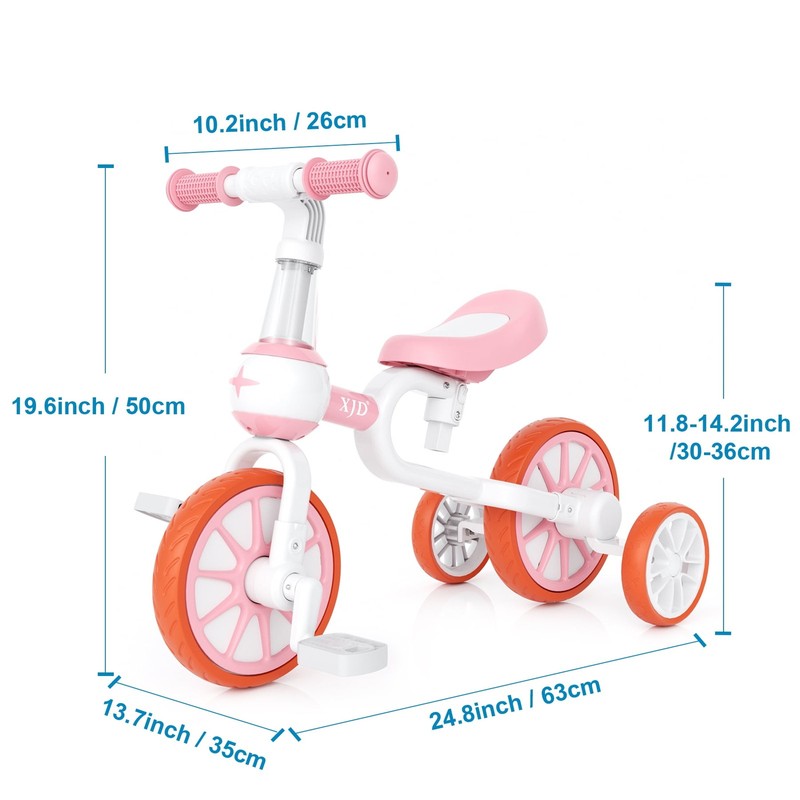 3 In 1 Toddler Tricycle for 1 5 Years Old Boys Girls Toddler Bike Kids Trikes fo3