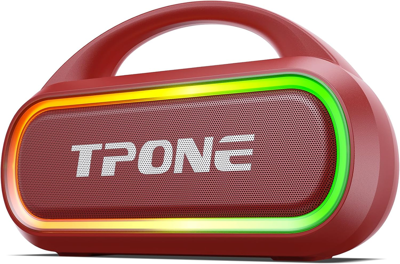 30W Bluetooth Speaker, IPX5 Waterproof, 12H Playtime, TWS, Light, Red9
