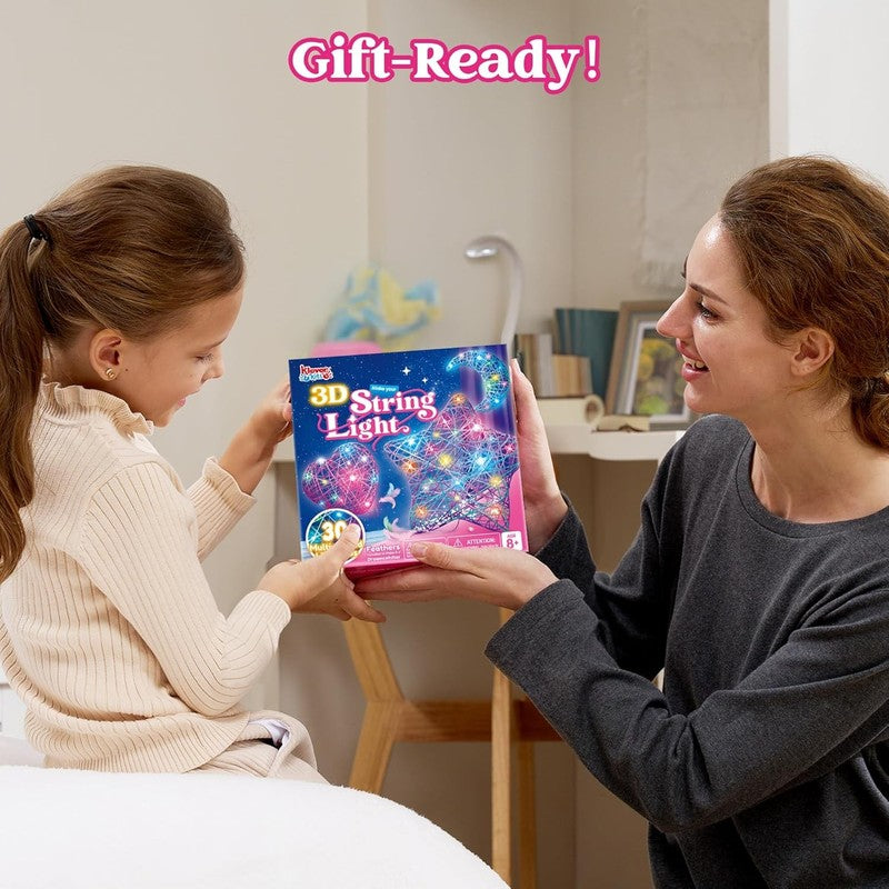3D String Art Kit with LED Lights - Fun Craft Set for Kids Ages 8+6