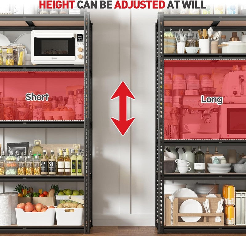 2020LBS Storage Shelves 5 Tier Garage Shelving Heavy Duty, Adjustable Metal Shel5