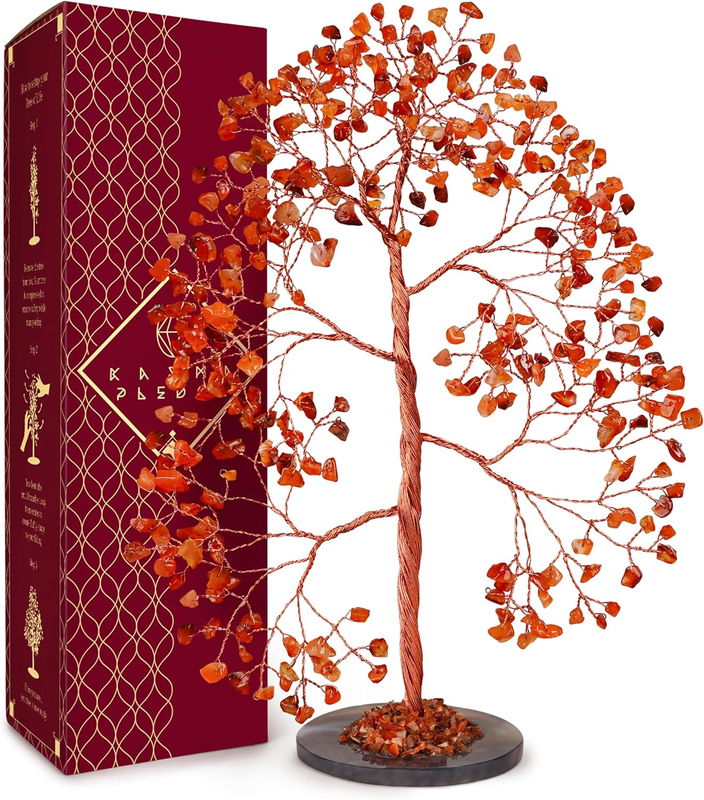 Carnelian Chakra Crystal Tree Feng Shui Decor Positive Energy Good Luck Gift10