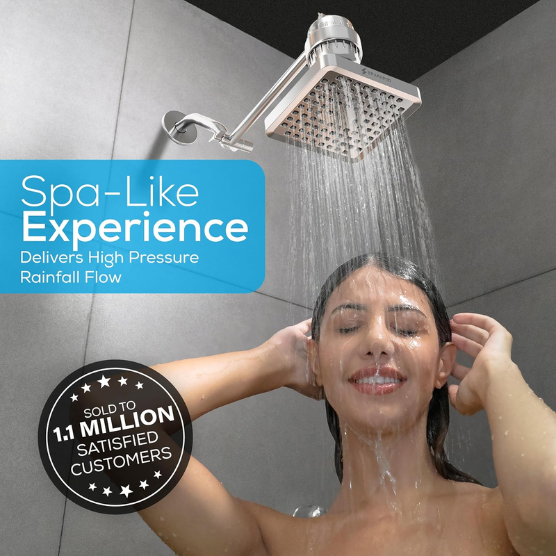 Shower Head - High Pressure Rain - Premium Quality Luxury Design - 1-Min Install1