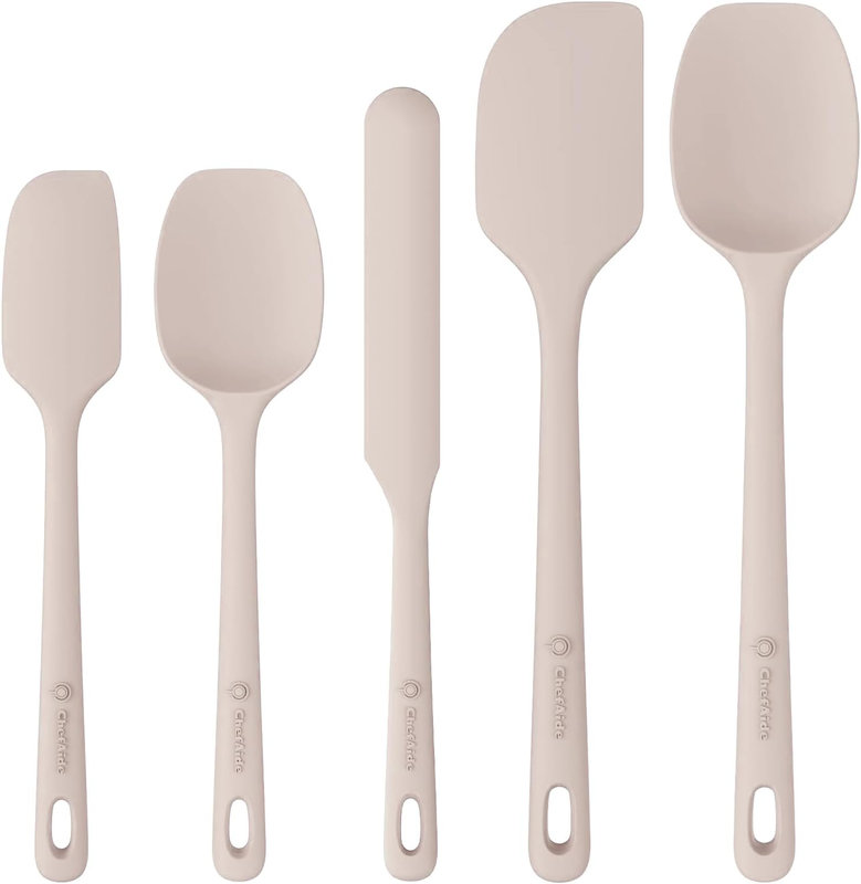 5 Piece Silicone Spatula Set Heat Resistant 600°F Nonstick Cookware7