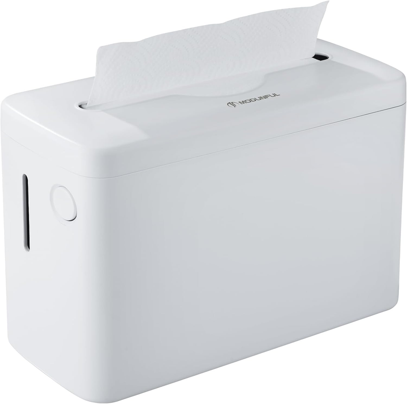 Trifold Paper Towel Dispenser Countertop White Heavy Duty 300 Sheet Wide Design0