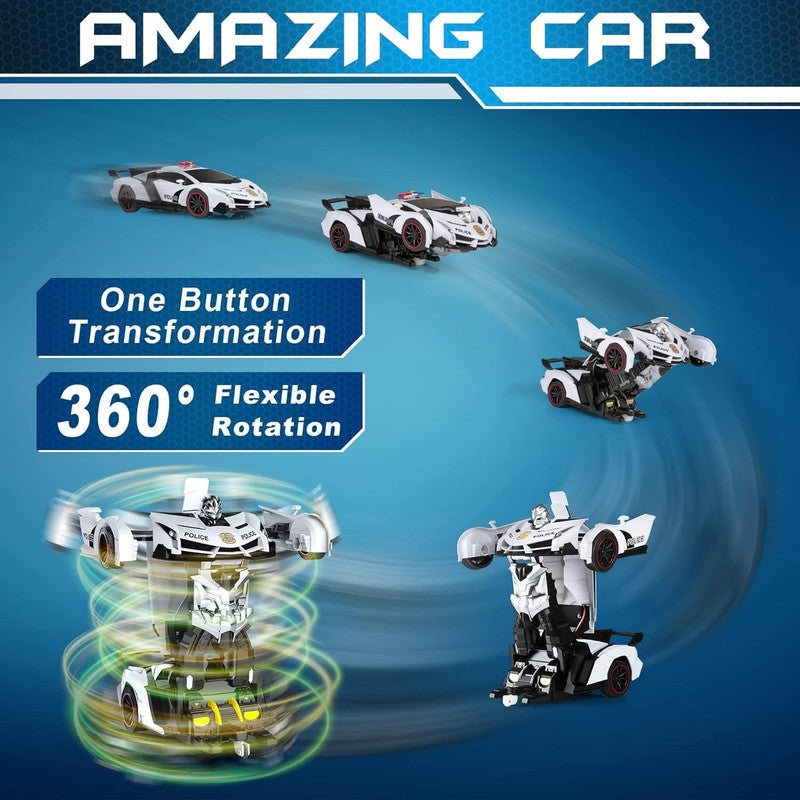 Remote Control Car   Transform Toys Car Robot, One Button Deformation to Robot w1