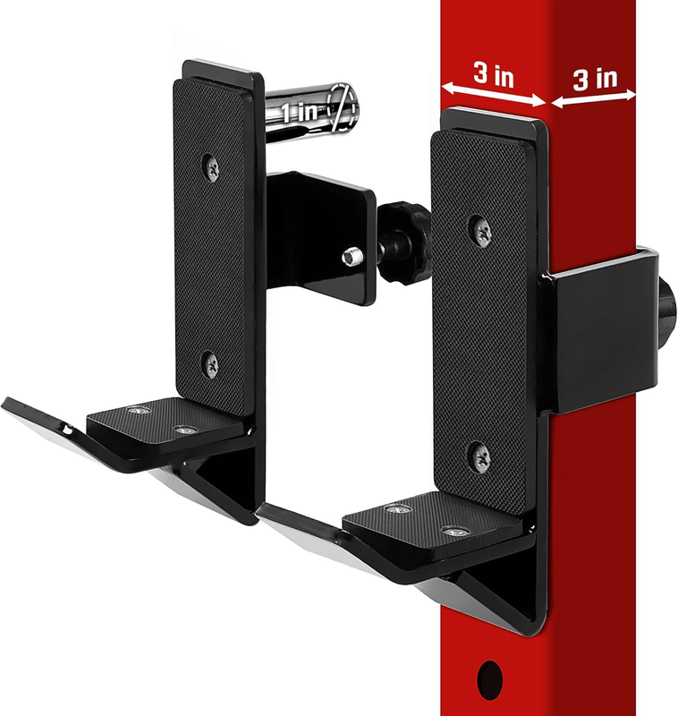 Power Rack J-Hooks & Attachments – Heavy Duty Barbell Holders Compatible with 2X6