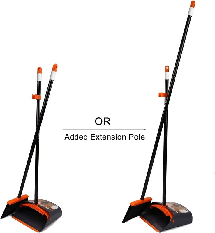Ergonomic Broom and Dustpan Set with 52" Long Handle for Easy Cleaning4